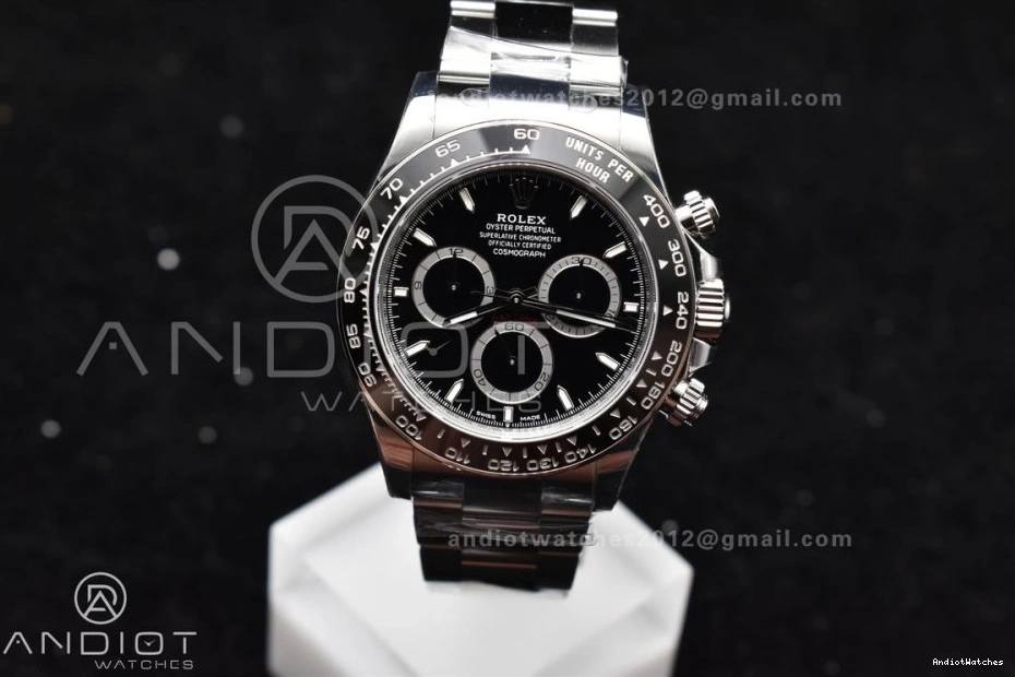 Elegant Steel Rolex Daytona Black SL4801 Factory Movement Dial in 1051 904L SBF VS 1:1 126500 0205